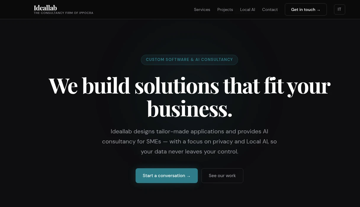 Ideallab — Custom Software & AI for SMEs
